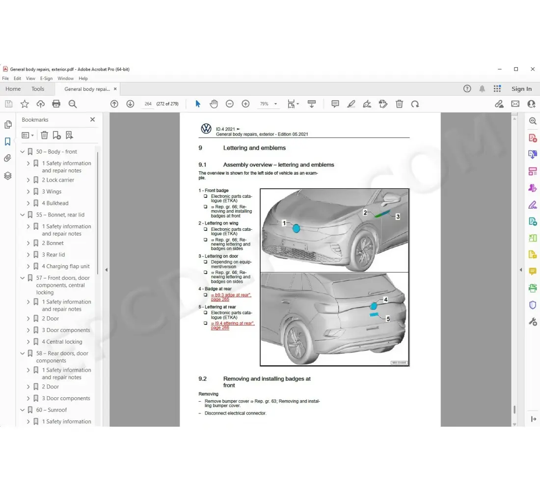 Volkswagen ID4 2020 2024 service manual